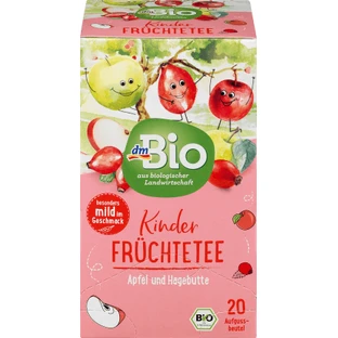 DmBio Té de frutas para niños ECO, 20 piezas