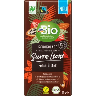 Chocolate negro DmBio, ECO, 80 g