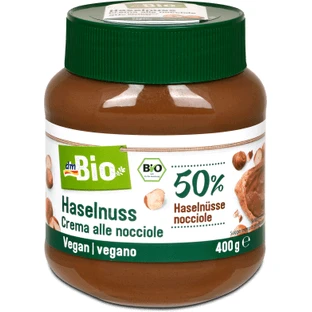 DmBio ECO pâte à tartiner au chocolat avec des noisettes, 400 g