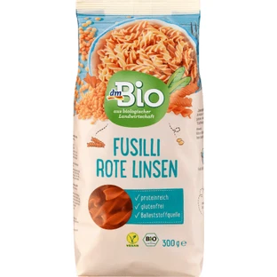 DmBio ECO Rote Linsen-Fusilli, 300 g