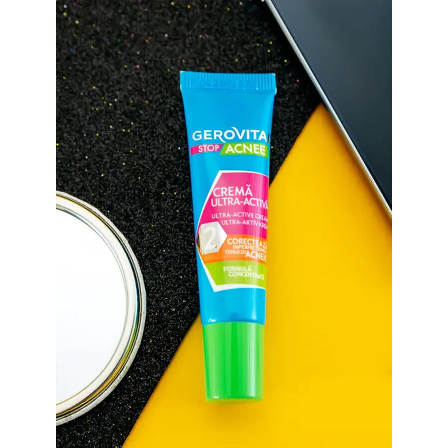 Crema Ultra-Attiva, Gerovital Stop Acnee, 15 ml, Farmec