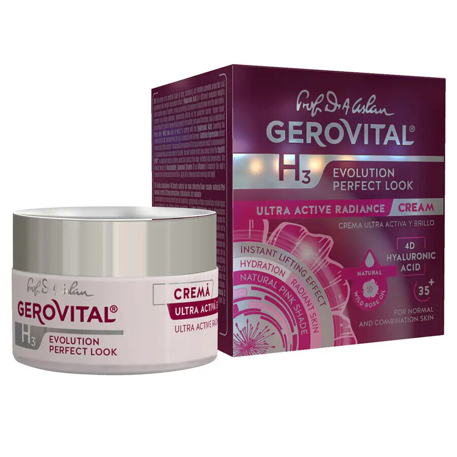 Gerovital H3 Evolution Perfect Look Ultra Actieve en Verhelderende Crème, 50 ml, Farmec
