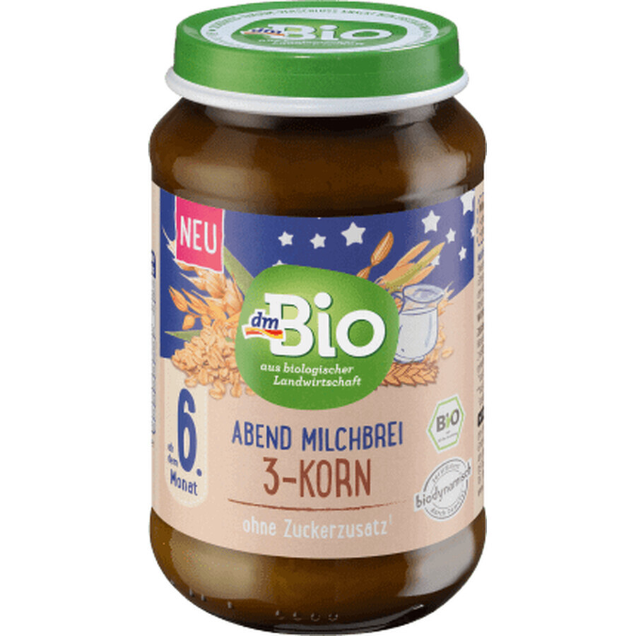 Buy DmBio three grain puree 6+ ECO 190g, 190 g DmBio three grain puree 6+ ECO 190g, 190 g