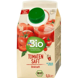 DmBio Tomatensap met zeezout, 500 ml