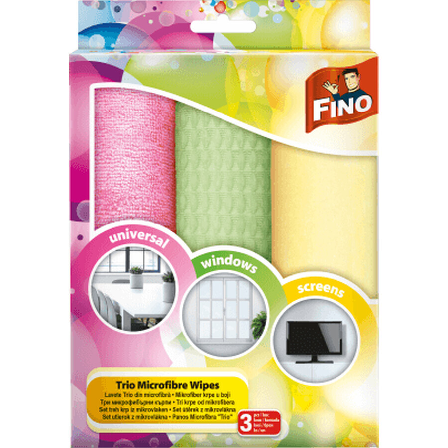 Buy Fino Fino microfibre cloths, 3 pcs Fino Fino microfibre cloths, 3 pcs