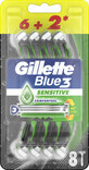 Gillette B3 Sensitive razor, 8 pcs