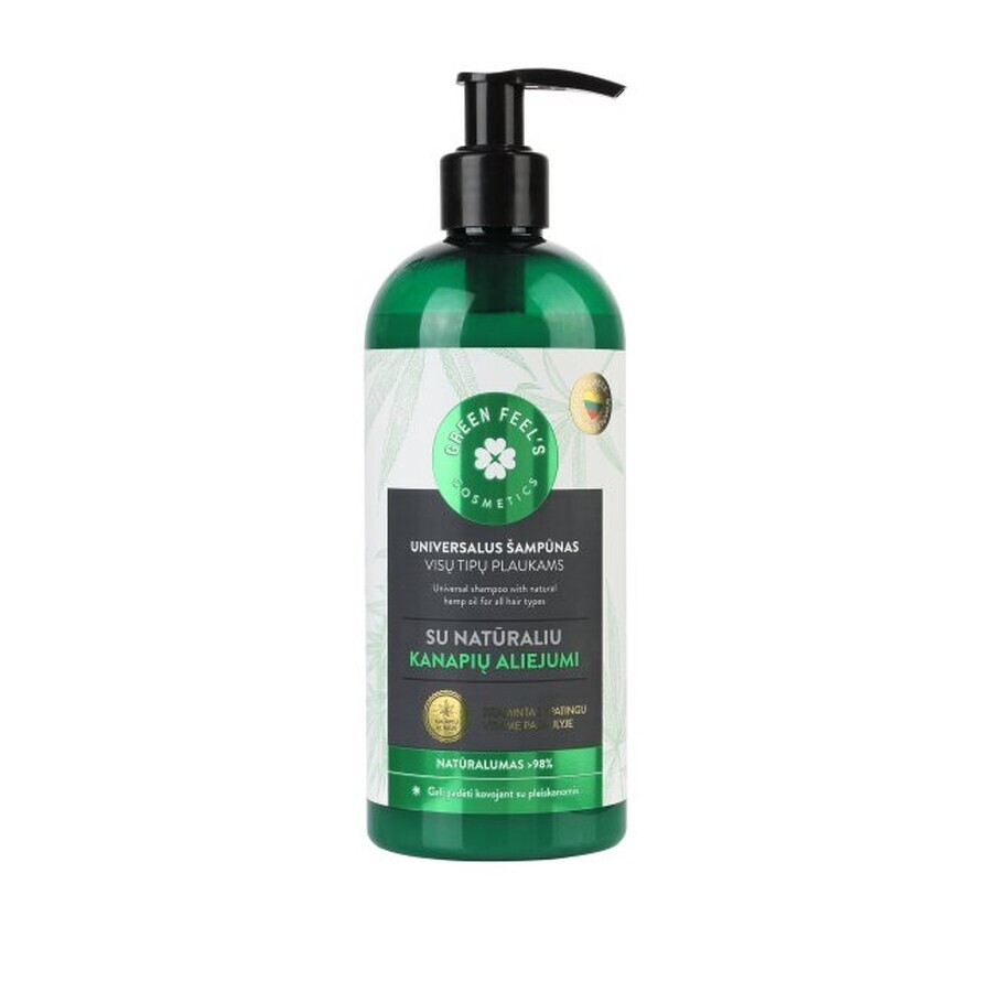 Shampooing Green Feels à l'huile de chanvre, 400 ml