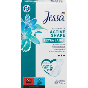 Jessa absorbant Active Shape extra long, 30 pcs