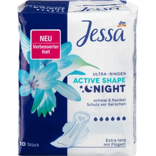 Jessa Active shape Nachtabsorber, 10 Stück