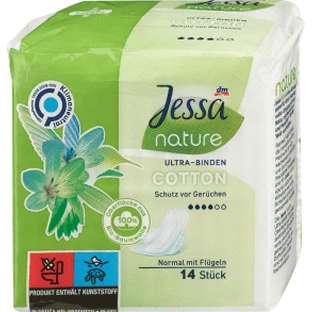 Jessa Compresas absorbentes ultra normales con alas, 14 uds.