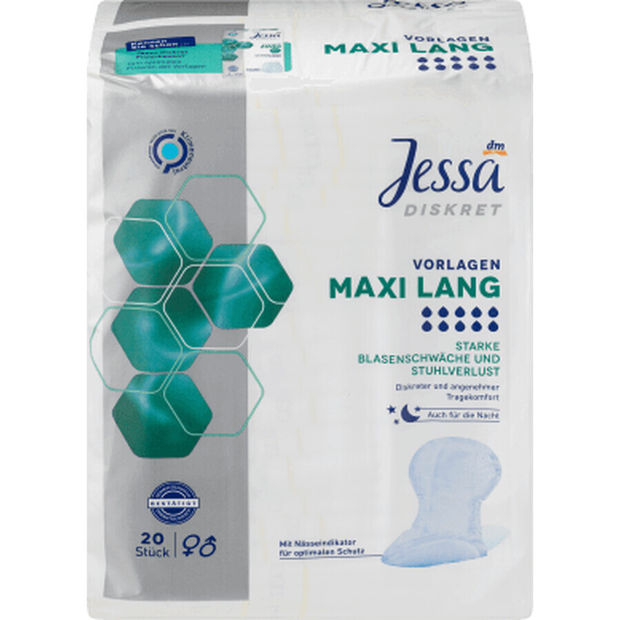 Buy Jessa DISKRET Maxi Long Absorbents, 20 pcs Jessa DISKRET Maxi Long Absorbents, 20 pcs