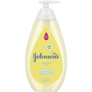 Johnson's 2en1 loción de baño y champú para bebés, 500 ml
