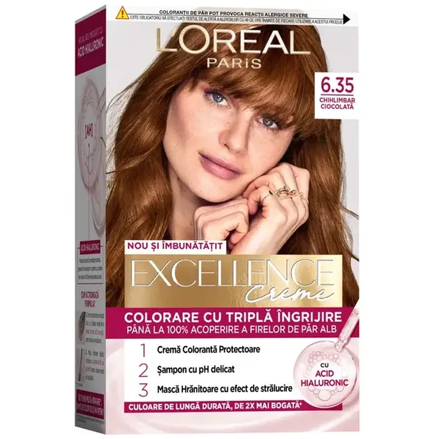 Loreal Paris EXCELLENCE CREME Permanent hair dye with ammonia 6.35, 1 pc
