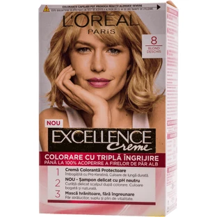 Loreal Paris EXCELLENCE CREME Permanente haarverf met ammoniak 8, 1 st