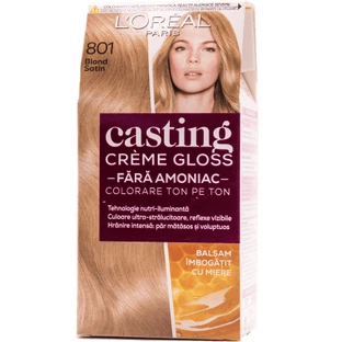 Loreal Paris CASTING CREME GLOSS Tinte 801 rubio satinado, 1 unidad