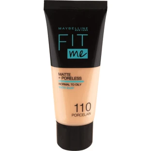 Maybelline New York Fit Me Matte &amp; Poreless Foundation 110 Porcelain, 30 ml