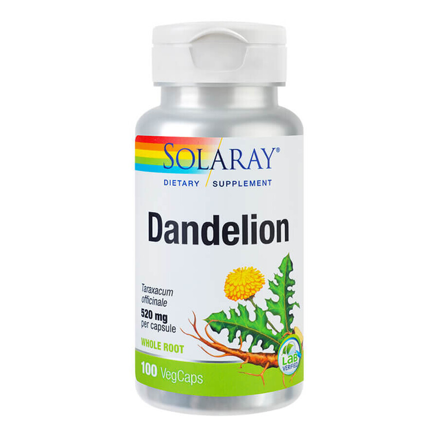 Dandelion (Papadie) 520 mg Solaray, 100 capsules, Secom