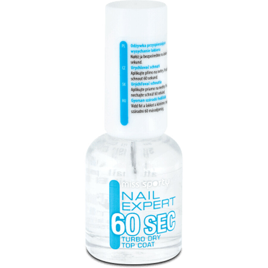 Shop Miss Sporty Nail Expert 60 sec turbo top coat, 8 ml Miss Sporty Nail Expert 60 sec turbo top coat, 8 ml