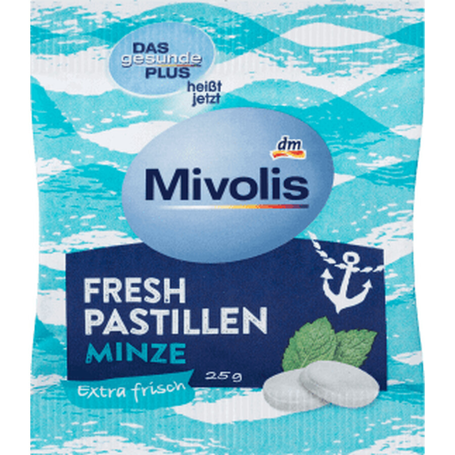 Winkel op Mivolis Frisse Adem Snoepjes, munt, 25 g Mivolis Frisse Adem Snoepjes, munt, 25 g