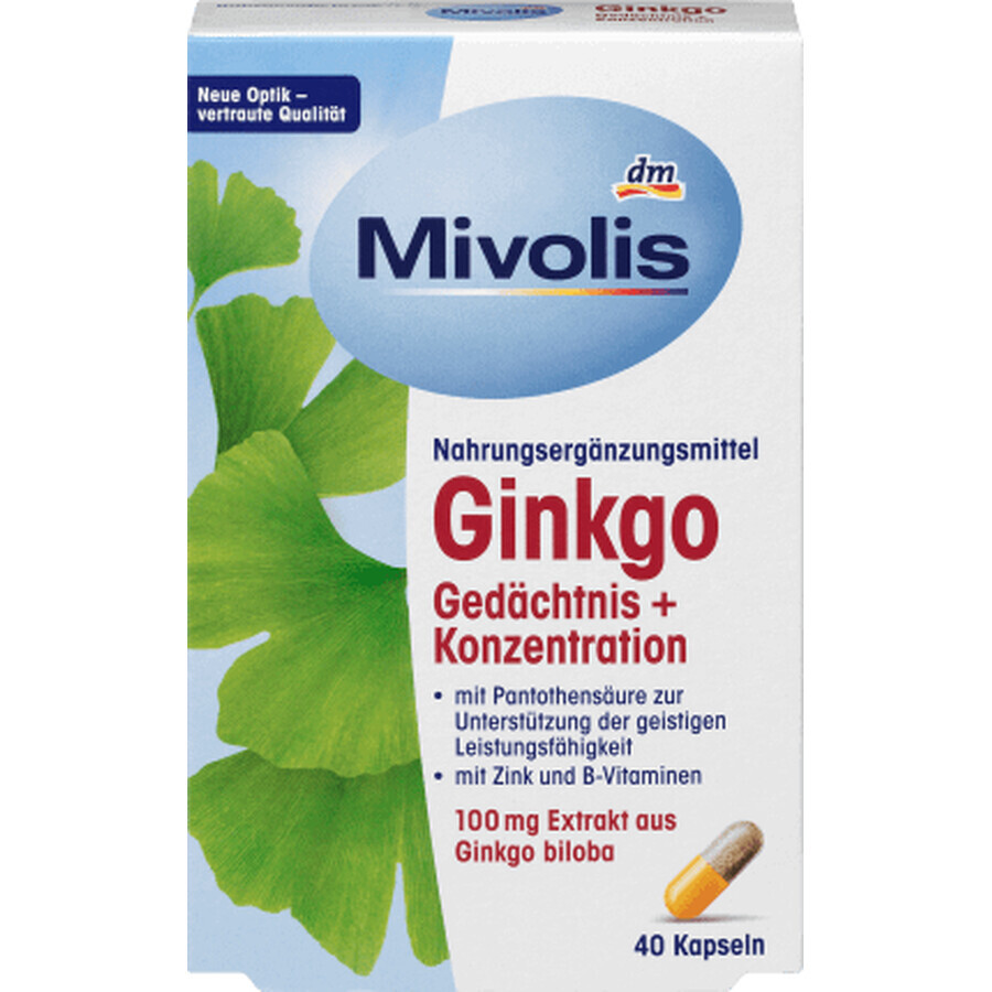 Buy Mivolis Ginkgo pills for memory and concentration, 40 pcs Mivolis Ginkgo pills for memory and concentration, 40 pcs