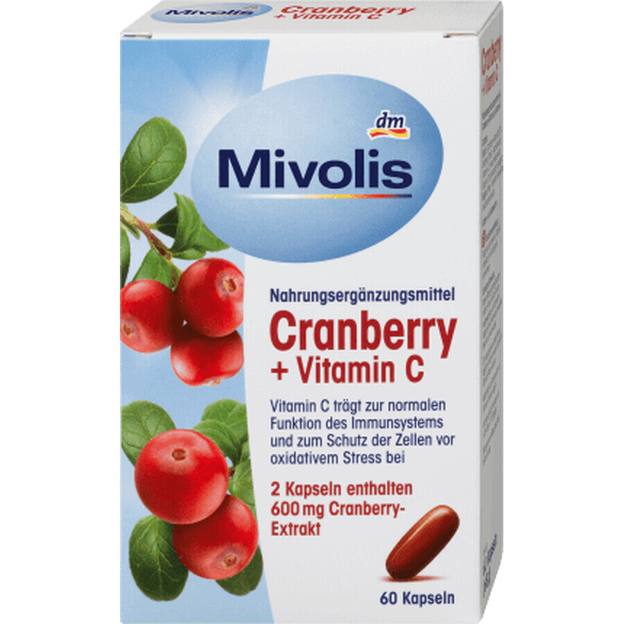 Cumpără Mivolis Merișoare + Vitamina C capsule, 60 buc Mivolis Merișoare + Vitamina C capsule, 60 buc