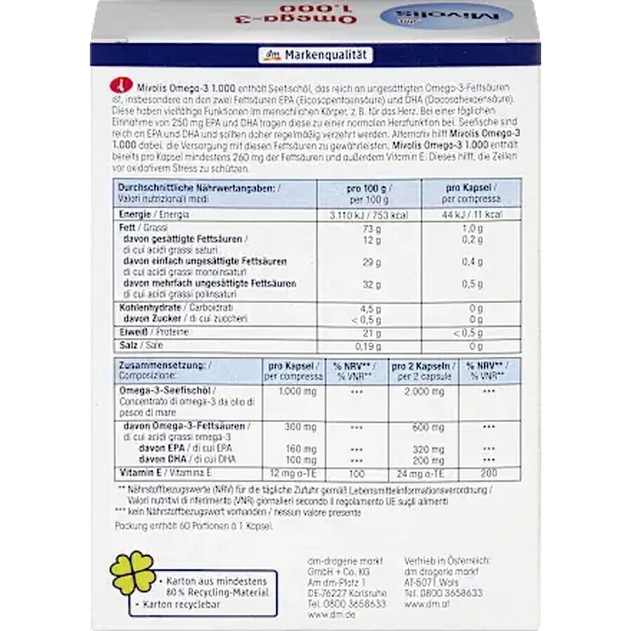 Mivolis Omega-3 capsules, 85 g