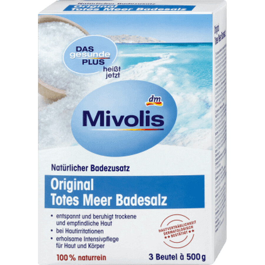 Cumpără Mivolis Sare de baie originală de la Marea Moartă, 1,5 Kg Mivolis Sare de baie originală de la Marea Moartă, 1,5 Kg