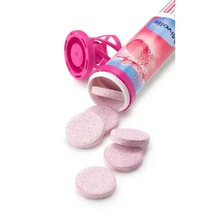 Mivolis Vitamine B bruistabletten framboos en aardbei, 82 g