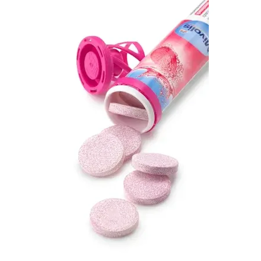 Mivolis Vitamine B bruistabletten framboos en aardbei, 82 g