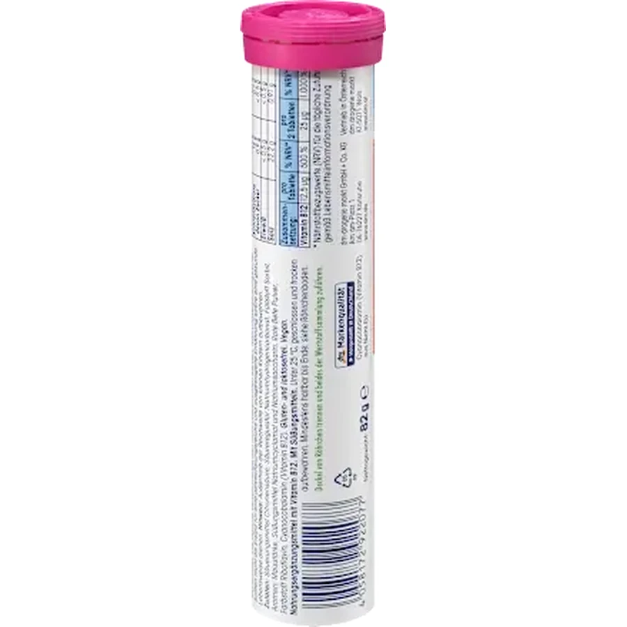 Mivolis Vitamine B bruistabletten framboos en aardbei, 82 g
