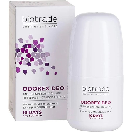 Biotrade Odorex Antitranspirante desodorante roll-on contra la transpiración excesiva, 40 ml