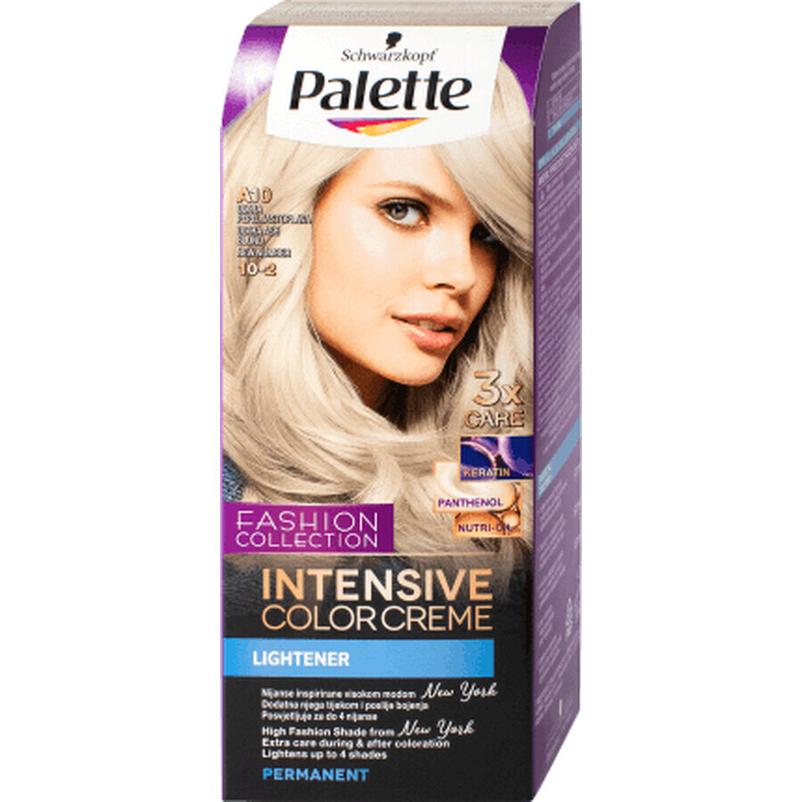 Acquista Palette Intensive Color Creme Tintura permanente A10 (10-2) Biondo Ultra Cenere, 1 pz Palette Intensive Color Creme Tintura permanente A10 (10-2) Biondo Ultra Cenere, 1 pz