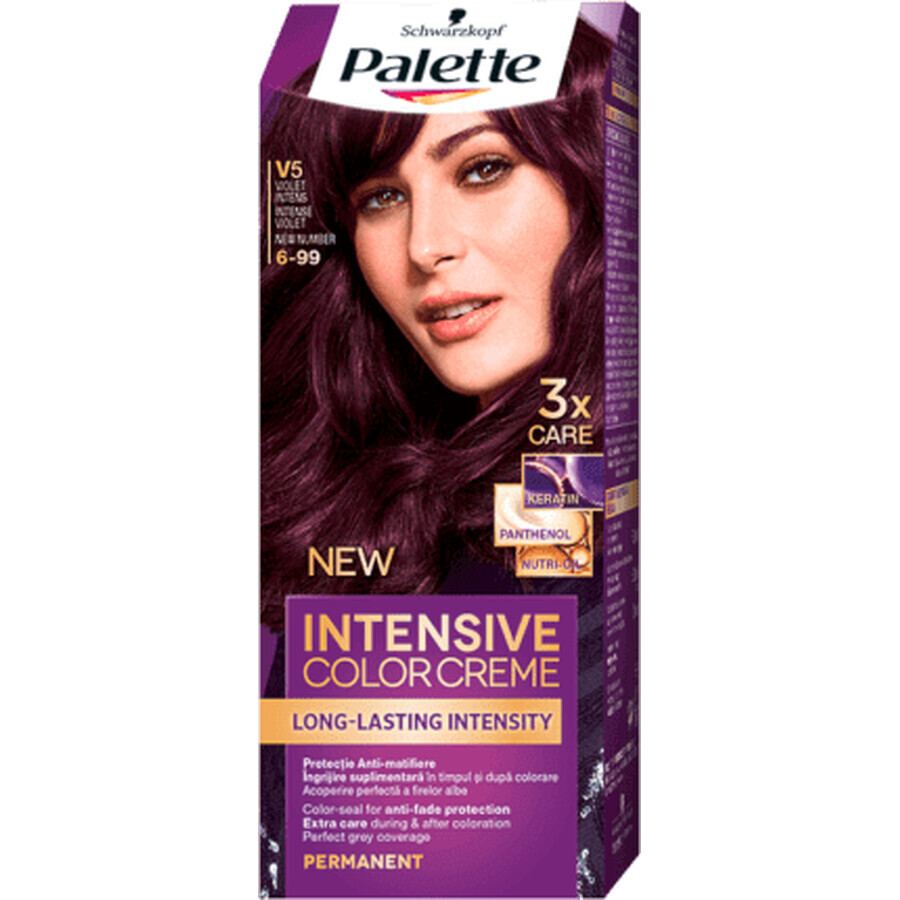 Winkel op Palette Intensieve Kleur Creme Permanent Verf V5 (6-99) Intens Violet, 1 st Palette Intensieve Kleur Creme Permanent Verf V5 (6-99) Intens Violet, 1 st
