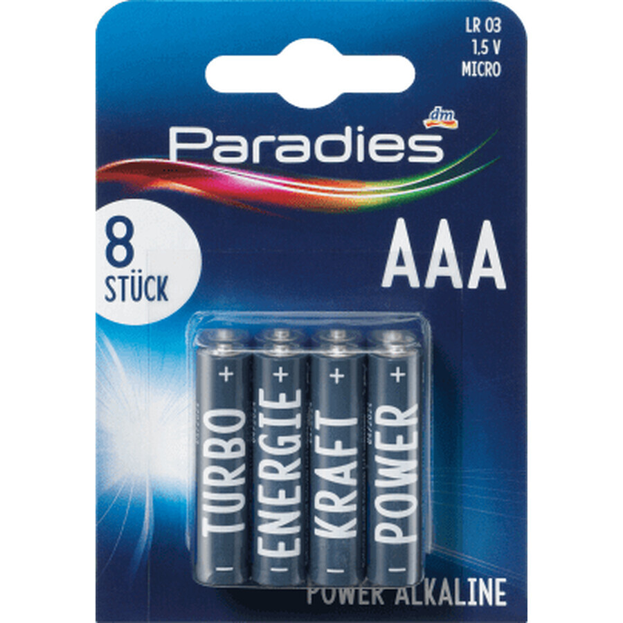 Buy Paradies AAA alkaline batteries, 8 pcs Paradies AAA alkaline batteries, 8 pcs