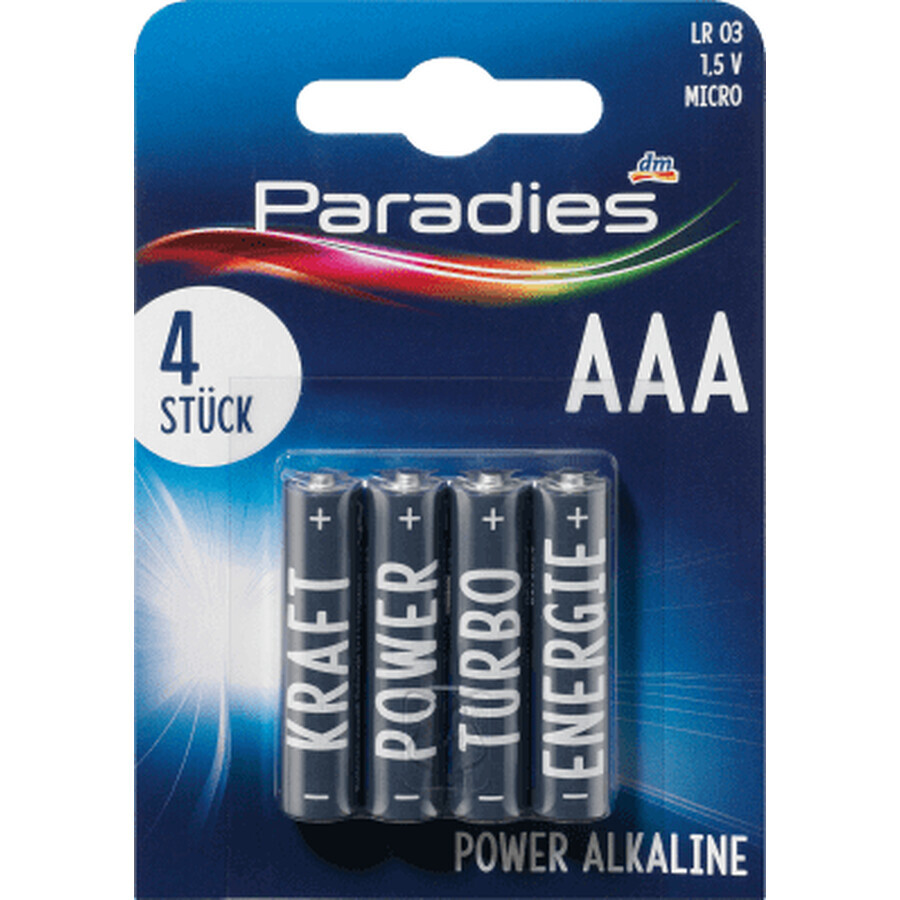 Buy Paradies Micro AAA batteries, 4 pcs Paradies Micro AAA batteries, 4 pcs