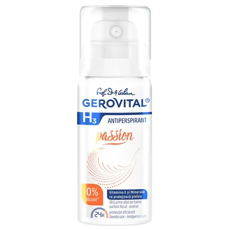 Gerovital H3 Passion Antiperspirant Deodorant, 40 ml, Farmec