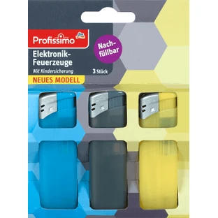 Profissimo Briquets électroniques rechargeables, 3 pièces