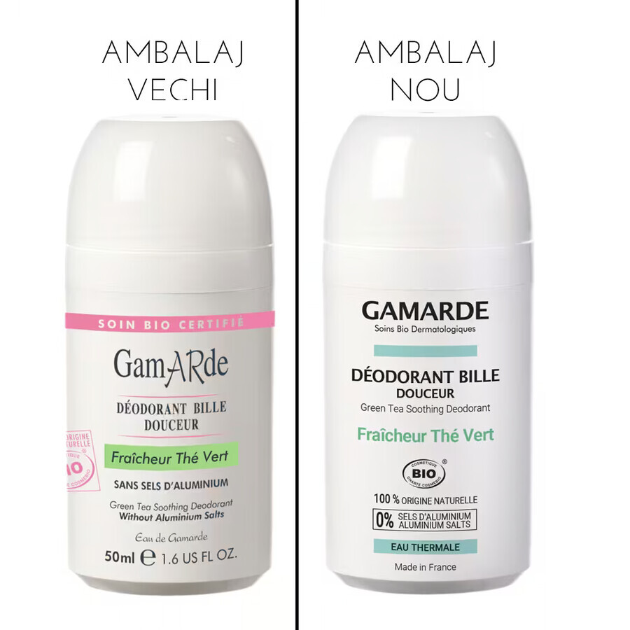 Organic roll-on deodorant with floral fragrance, 50 ml, Gamarde