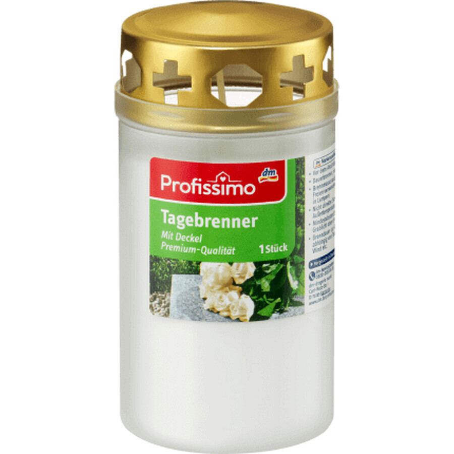 Shop Profissimo Weiße Kerze mit Deckel, 1 Stück Profissimo Weiße Kerze mit Deckel, 1 Stück