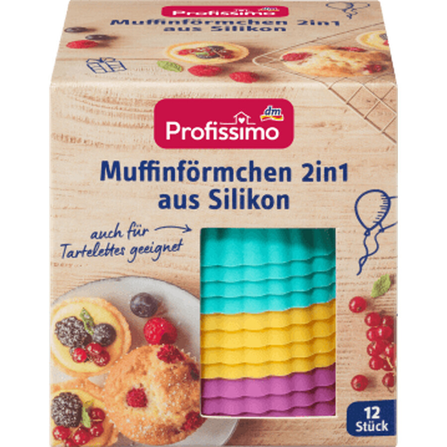Acquista Profissimo Stampi in silicone per muffin, 12 pz Profissimo Stampi in silicone per muffin, 12 pz