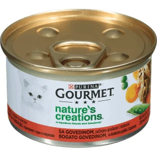 Purina Gourmet Comida húmeda para gatos con ternera y guisantes, 85 g