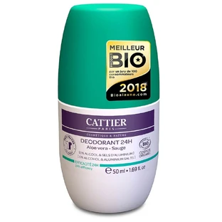Desodorante Roll-On 24h bio con Aloe Vera, 50 ml, Cattier