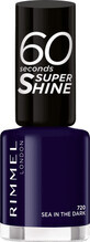 Rimmel London Nail Polish 60 Seconds Super Shine 720 Sea in the dark, 8 ml