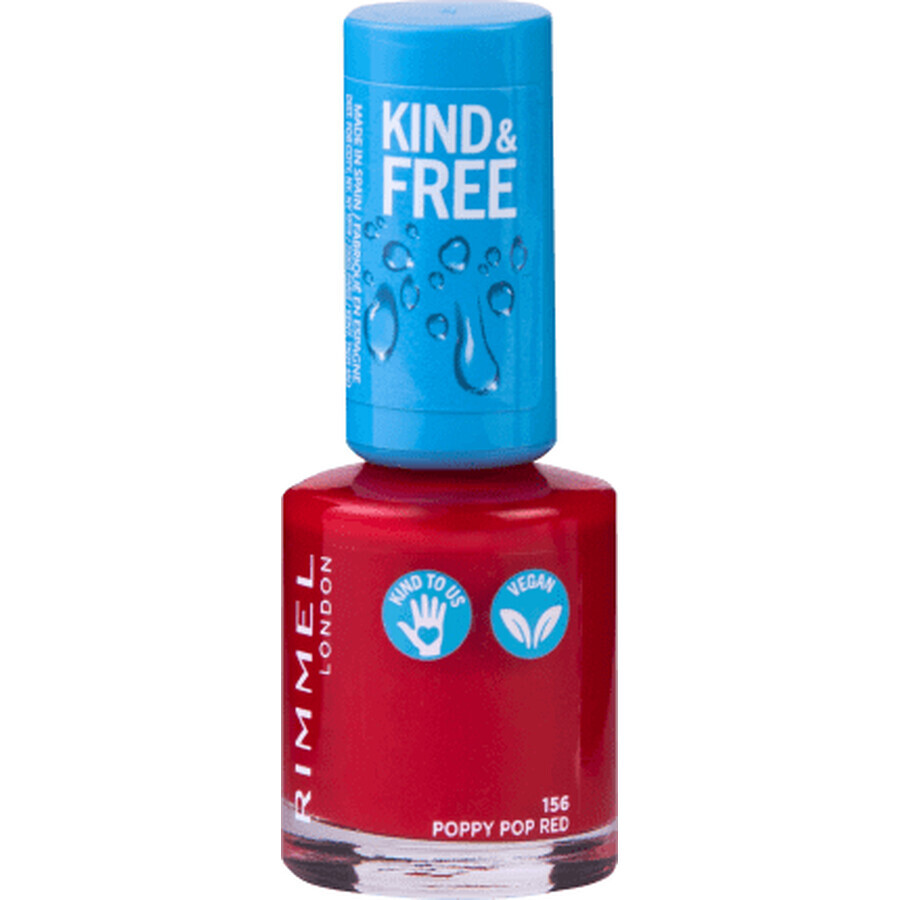 Shop Rimmel London Kind&Free 156 Poppy pop roter Nagellack, 8 ml Rimmel London Kind&Free 156 Poppy pop roter Nagellack, 8 ml