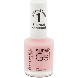 Rimmel London Esmalte de uñas Super Gel French Manicure 091 Rosa inglesa, 12 ml