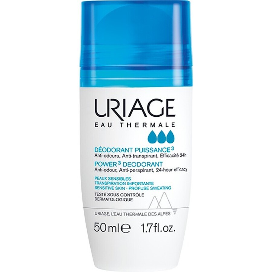 Deodorant roll-on Puissance, 50 ml, Uriage
