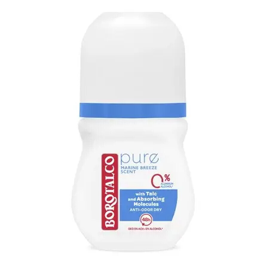 Pure Marine roll-on deodorant, 50 ml, Borotalco