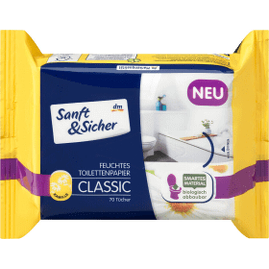Cumpără Sanft&Sicher Classic hârtie igienică umedă, mușețel, 70 buc Sanft&Sicher Classic hârtie igienică umedă, mușețel, 70 buc