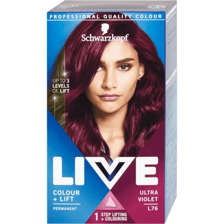 Tinte permanente para el cabello Schwarzkopf Live L76 Ultra Violeta, 142 g
