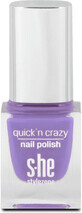S-he colour&amp;style Quick&#39;n crazy lac de unghii 323/660, 6 ml